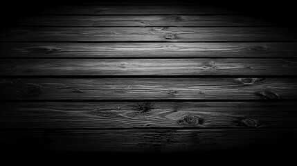 Naklejka premium Dark Wooden Planks Background Texture, Rustic Black Wood Surface