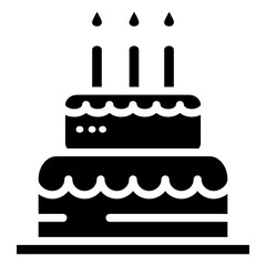 Birthday Cake  Icon Element For Design