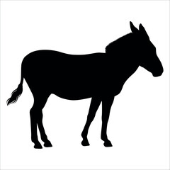 Animal Donkey Silhouette Vector illustration
