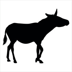 Animal Donkey Silhouette Vector illustration