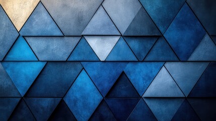 Minimalist Geometric Pattern Blue Background Abstract Design