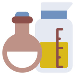 Laboratory Equipment: Flask and Measuring Jug