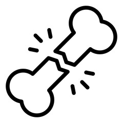 Broken Dog Bone Icon