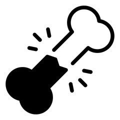 Stylized Dog Bone Icon for Pet Products