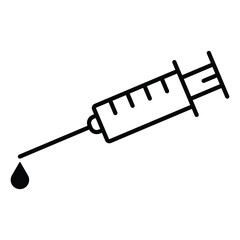 Syringe icon logo design template isolated illustration