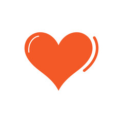 Heart icon logo design template isolated illustration