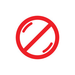 Prohibit icon logo design template isolated illustration