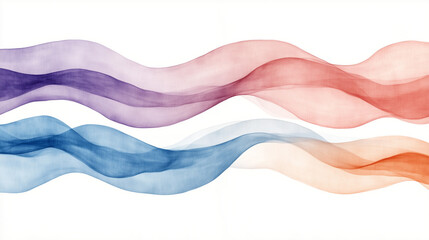 Abstract flowing waves in pastel colors representing fluidity and harmony, ideal for calming design backgrounds