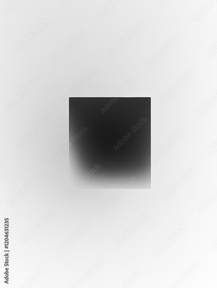 Poster Abstract square shape with gradient shading floating in a minimalist environment. Generative AI