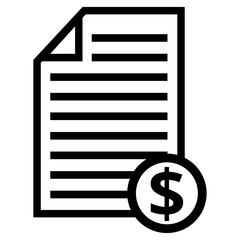 Financial Document, file icon vector