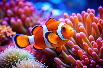 Stunning Ocellaris Clownfish Aquarium - High-Resolution Marine Life Photography