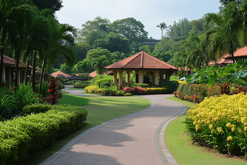 Serene Jogging Route Alongside Picturesque Green Fields &ndash; A Beautiful Path for Fitness and Relaxation