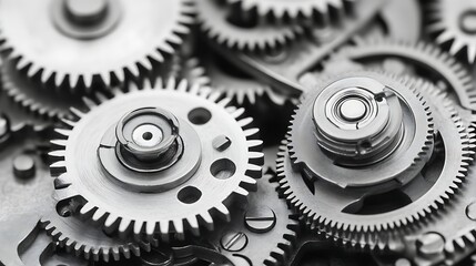 Interlocking Metal Gears Precisely Engineered Mechanism