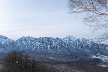 冬の戸隠連峰