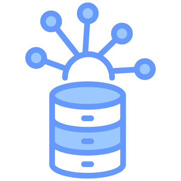 Data Points Blue Icon
