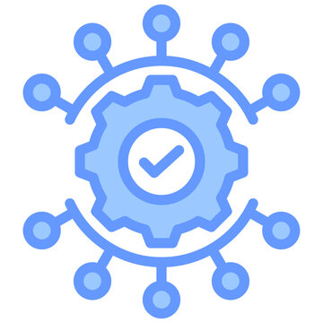 Data Preparation Blue Icon