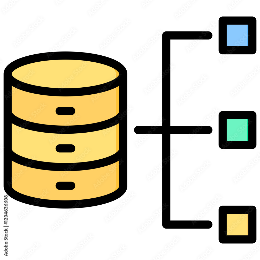 Poster data set outline color icon