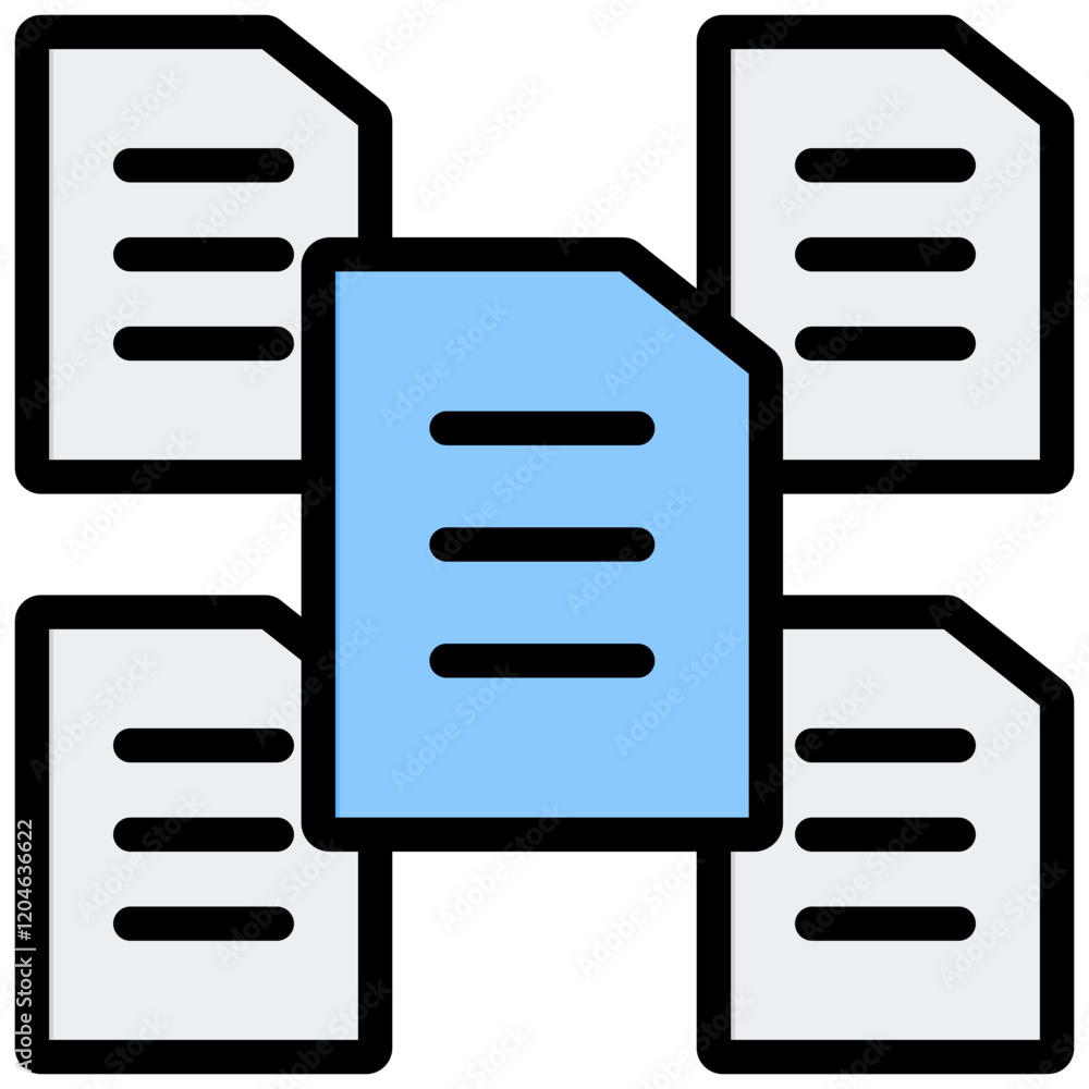 Aufkleber raw data outline color icon