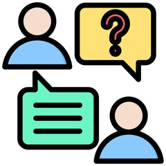 Interview Outline Color Icon