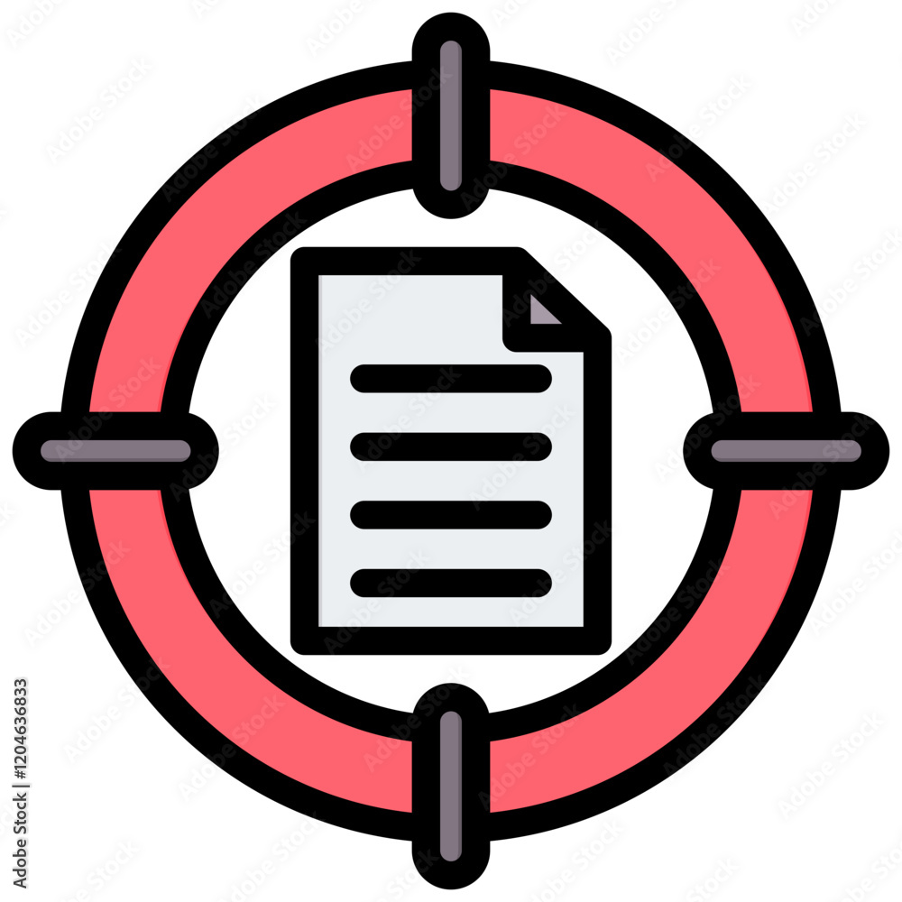 Poster data accuracy outline color icon