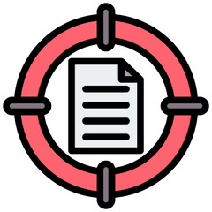 Data Accuracy Outline Color Icon