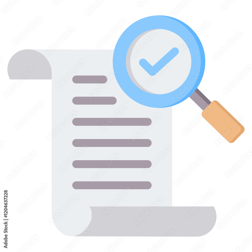 Poster data validity flat icon