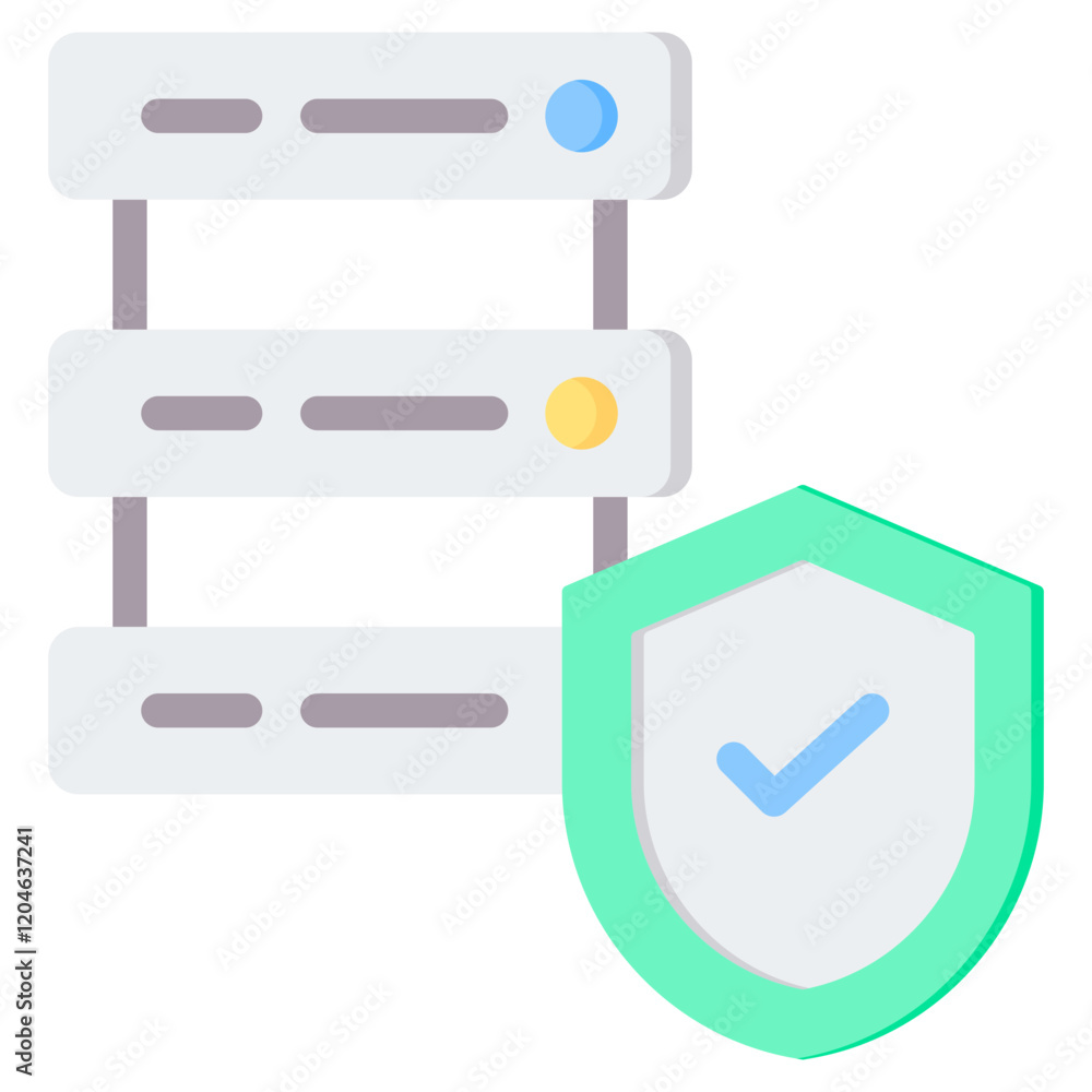 Poster data secure flat icon