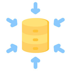 Data Aggregation Flat Icon