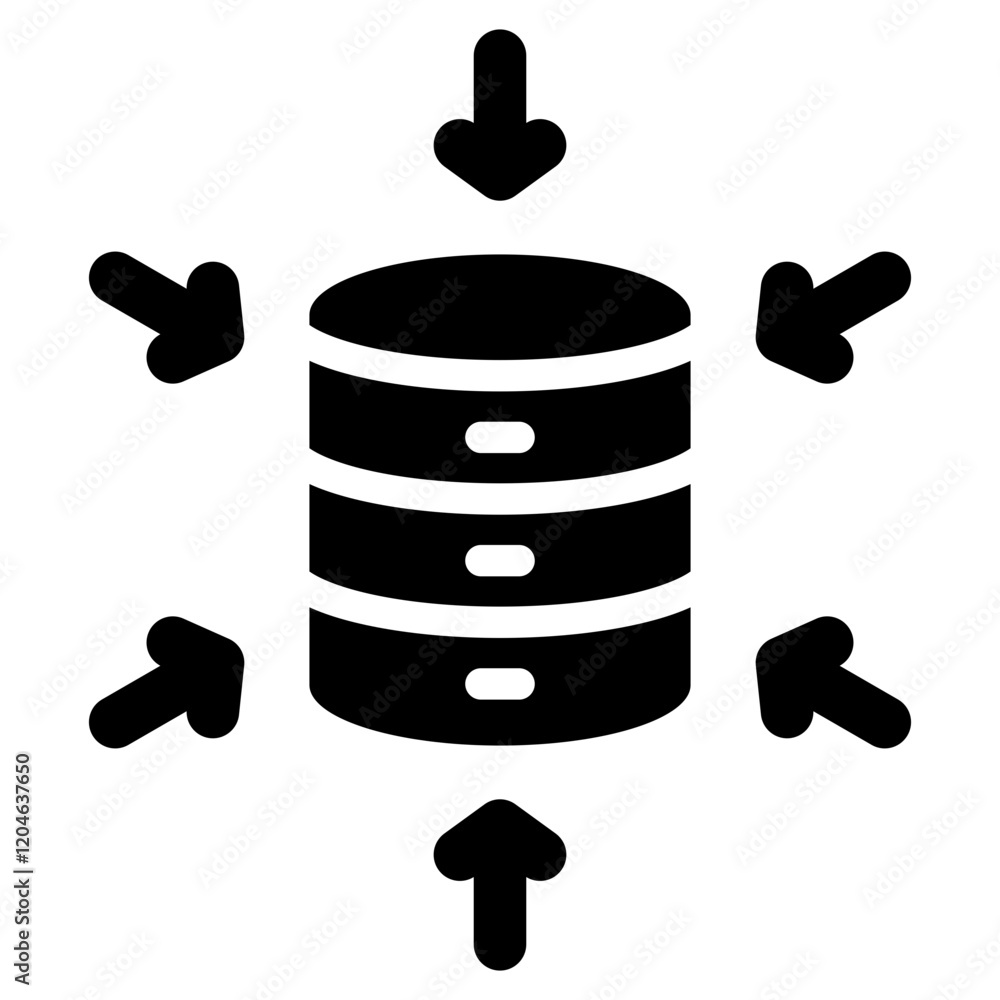 Poster data aggregation glyph icon