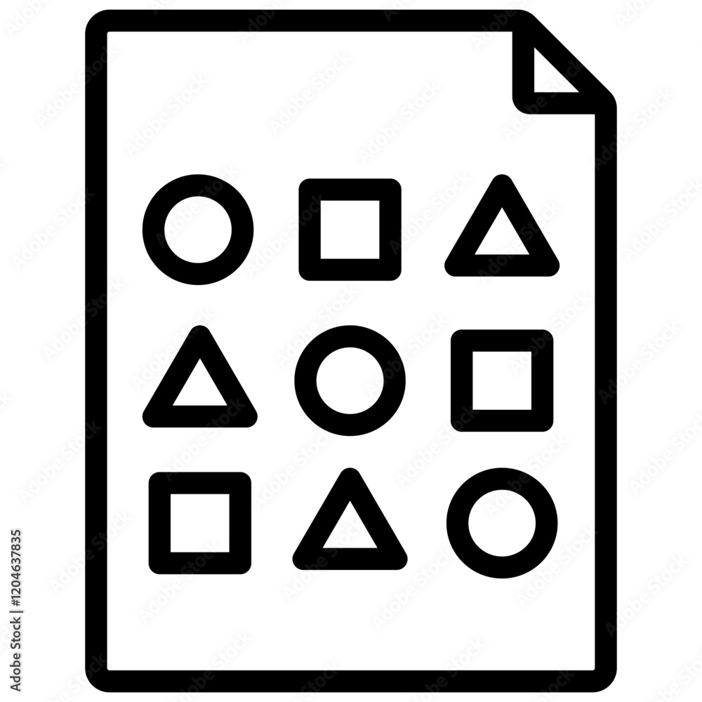 Poster data sampling outline icon