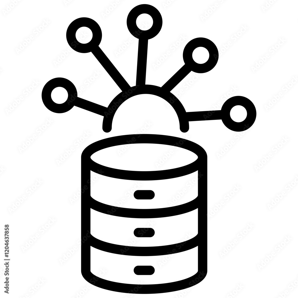 Poster data points outline icon