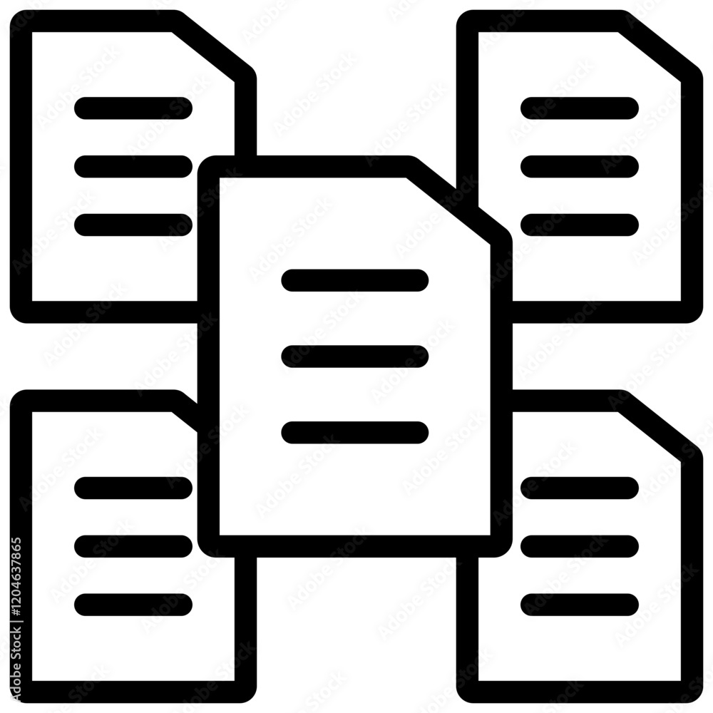 Poster raw data outline icon