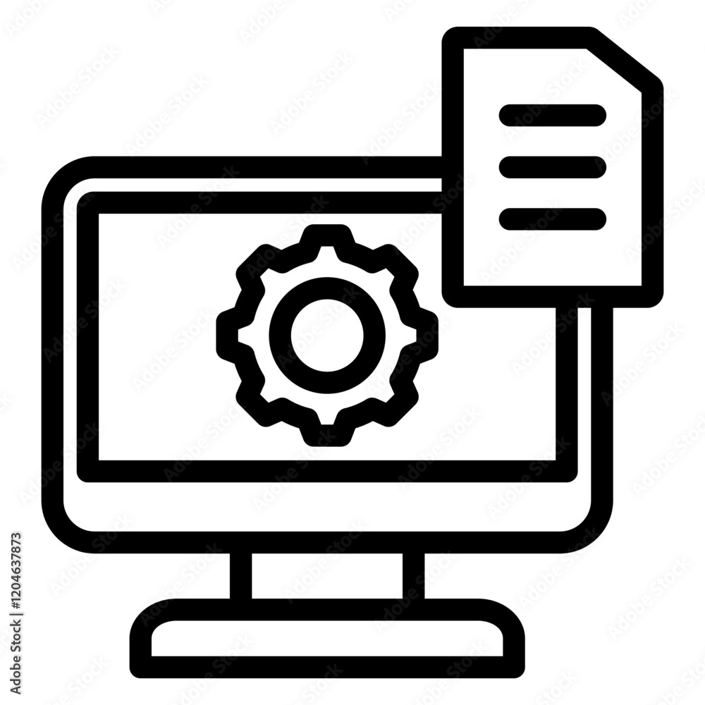 Poster primary data outline icon