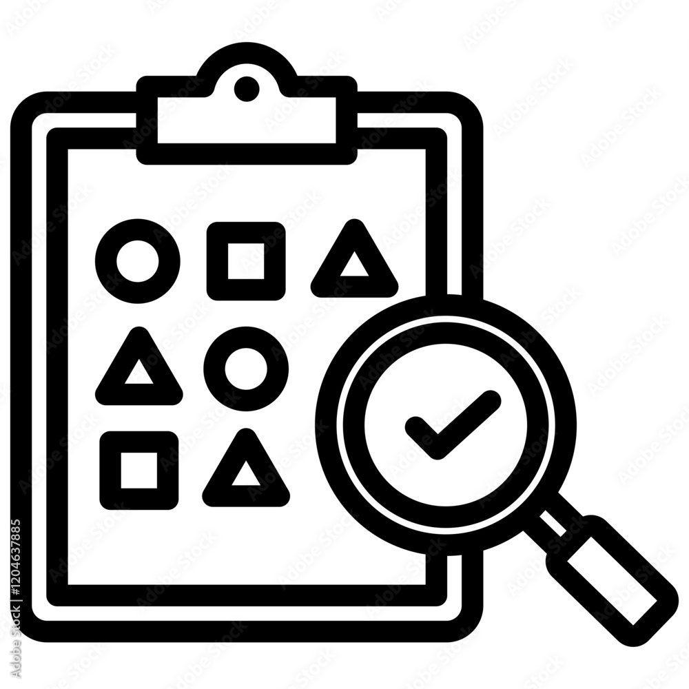 Poster random sampling outline icon