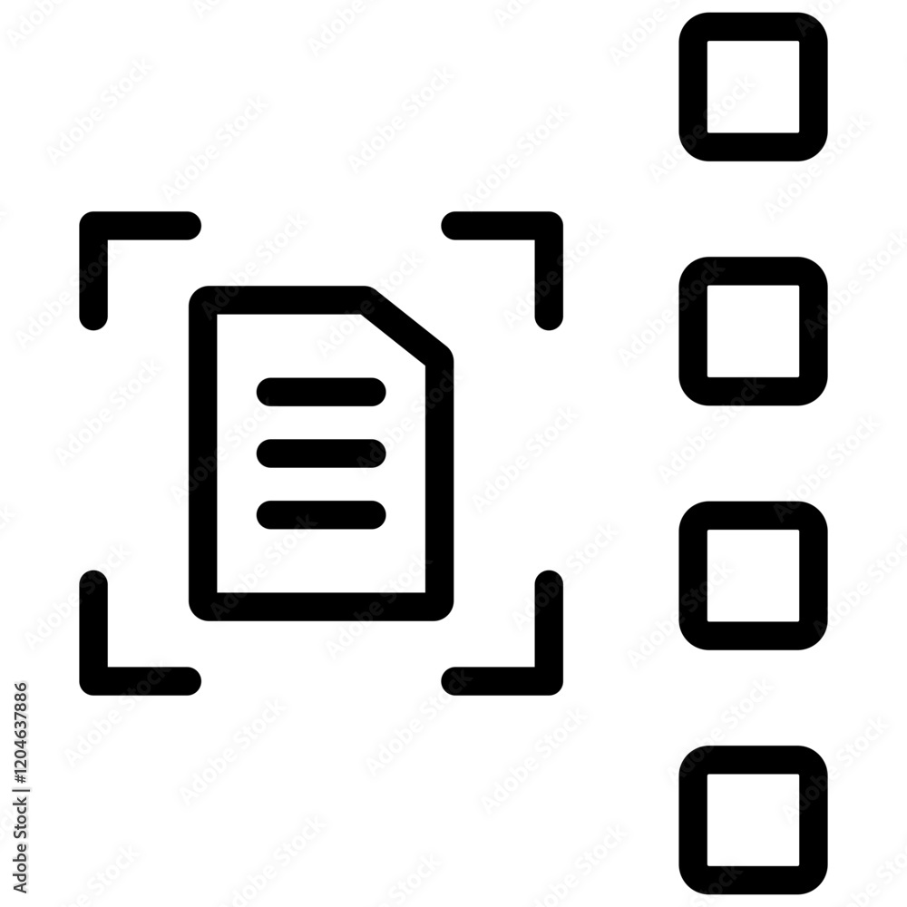 Poster sampling outline icon