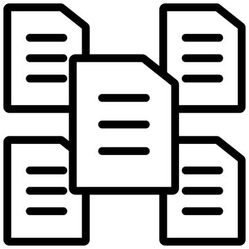 Raw Data Outline Icon