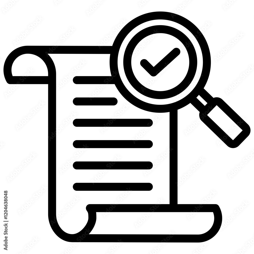 Poster data validity outline icon