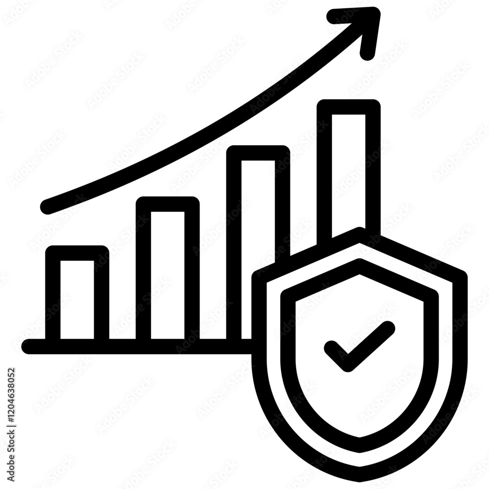 Poster data reliability outline icon