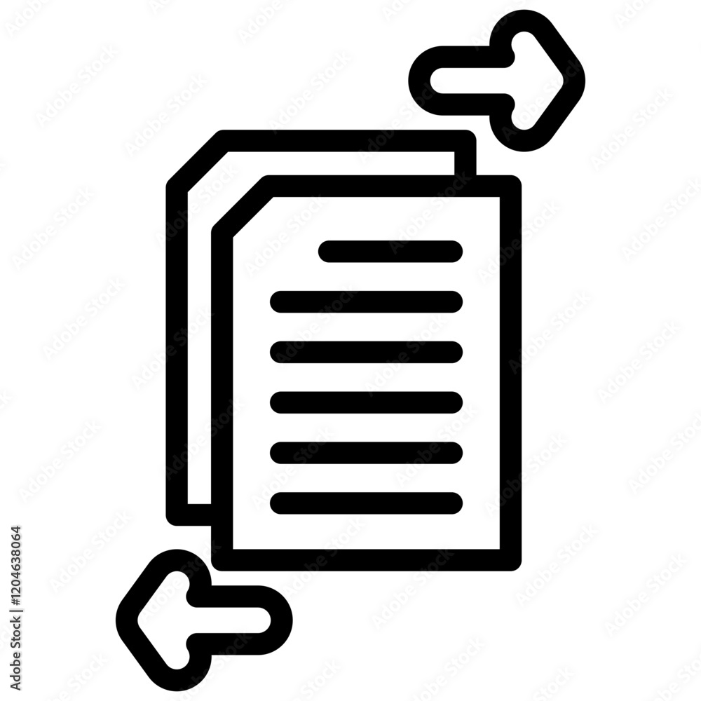 Poster data transformation outline icon