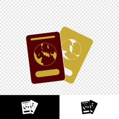 Travel Essentials. Colorful Passport Graphics Collection.