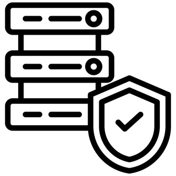 Data Secure Outline Icon