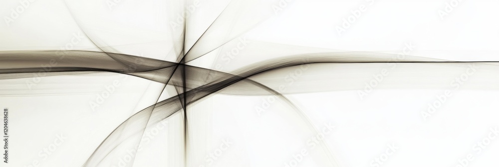Poster abstract black and white lines intertwine to create a dynamic pattern in a minimalist composition. g
