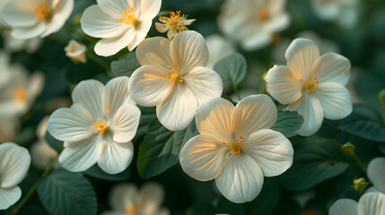 Fototapeta premium white and yellow flowers