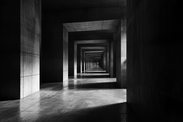 Obraz premium Hidden Underground Pathway with Industrial Drainage Systems in a Mysterious Setting