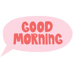 Good morning cute vector