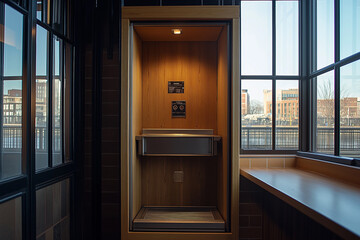 Navy pier dumbwaiter, offering a practical and space-saving solution for transporting goods in coastal locations