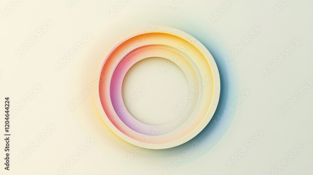 Poster colorful concentric circles create a vibrant abstract design displaying harmony and balance in art f