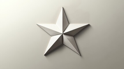 Obraz premium Unique three dimensional star design displayed against a neutral background showcasing modern artistic aesthetic. Generative AI