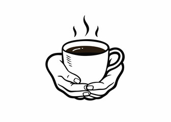 cup of coffee with white background