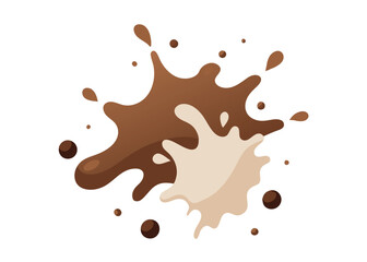 chocolate splash isolated vector on white